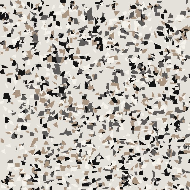 Domino flake blend — black, white and gray chips