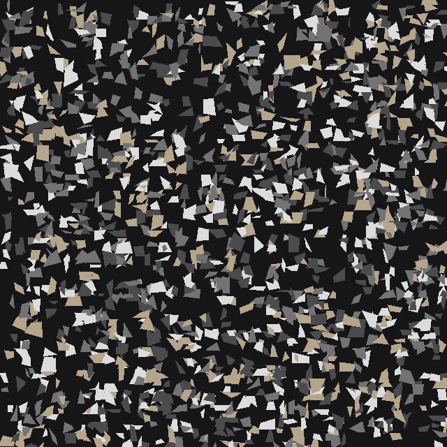 Nightfall flake blend — black with white and tan chips